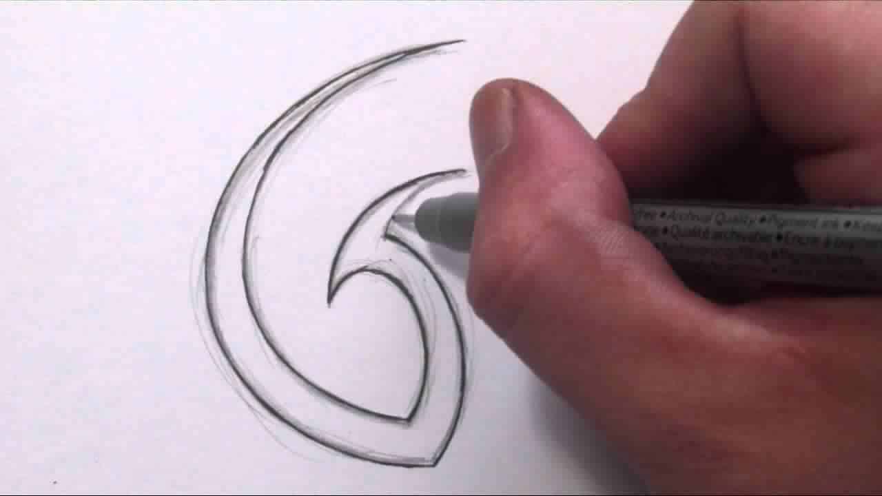 حرف g مرسوم