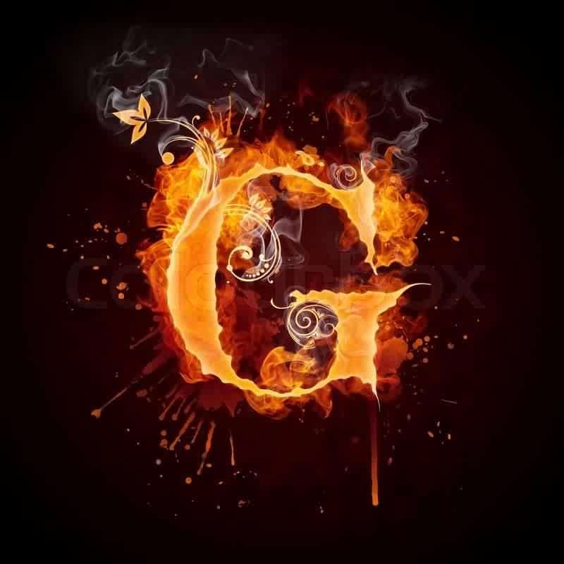 حرف g نار