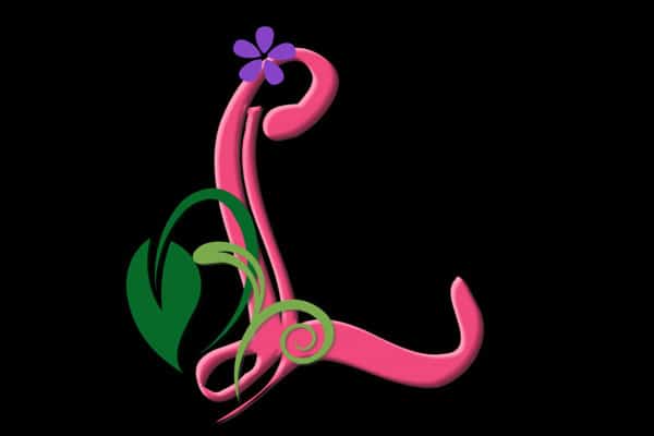 خلفية حرف L