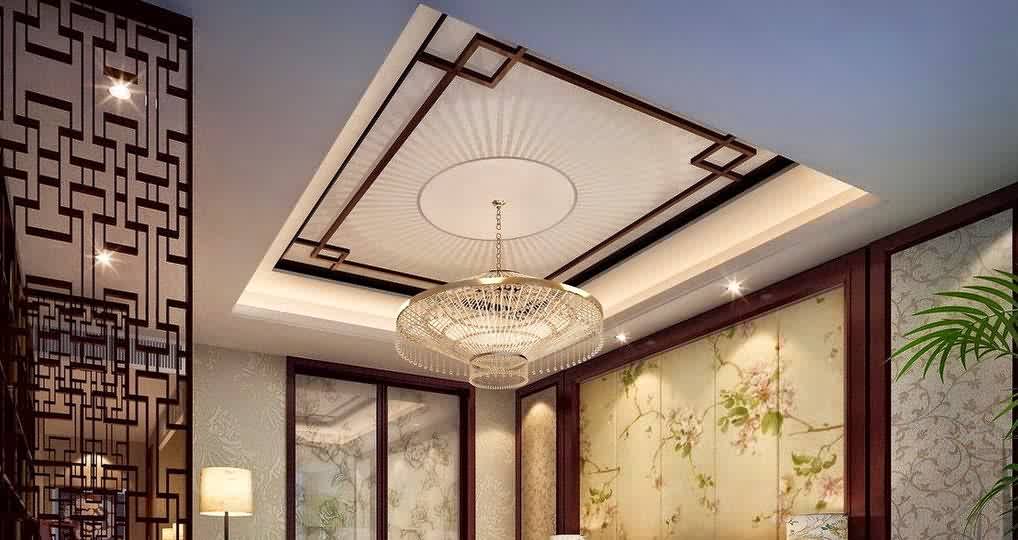 ديكور برسم وفيها نجف طويل 