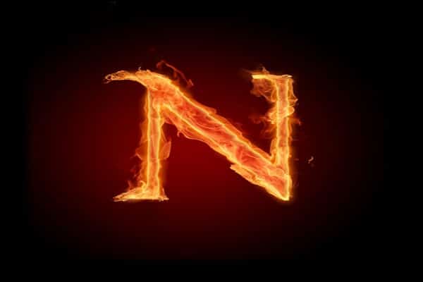 حرف n نار