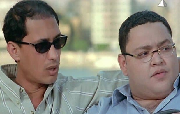 صورة للفنان احمد رزق مع النجم احمد عيد