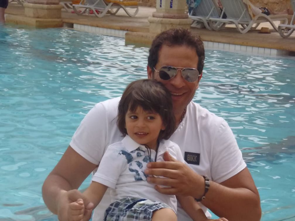 صورة لماجد المصرى مع ابنة