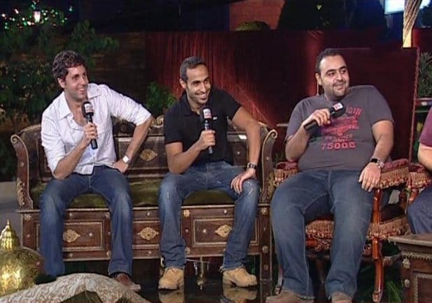 هشام ماجد مع اصحابة فى احدى البرامج