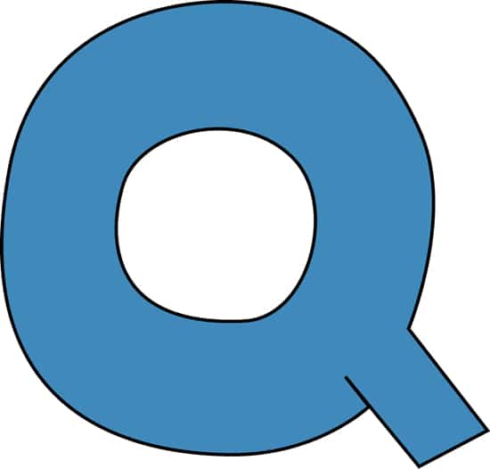 حرف Q ازرق