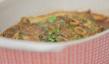 طاجن سمك بالزيتون