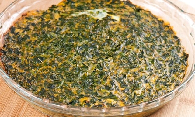 صينية السبانخ في الفرن