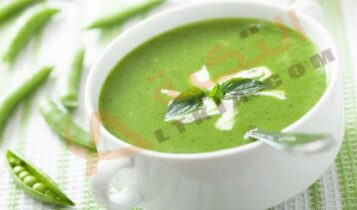 شوربة البازلاء بالكريمة