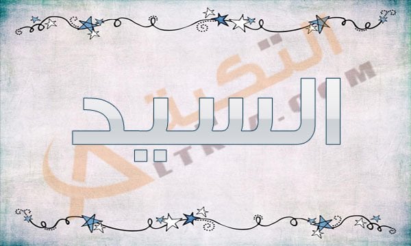 معنى اسم السيد
