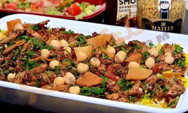 فتة الشاورما بالحمص