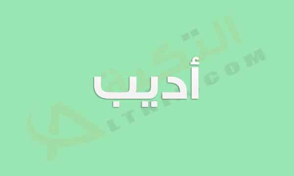 معنى اسم أديب