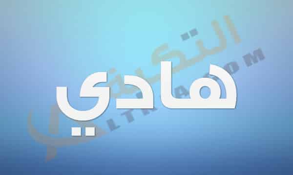 معنى اسم هادي