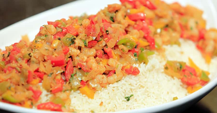 الأرز بالجمبري