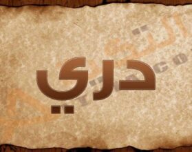 معنى اسم دري