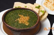 ملوخية ورق بموزات الغنم