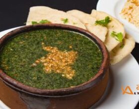 ملوخية ورق بموزات الغنم