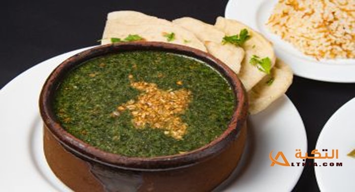 ملوخية ورق بموزات الغنم