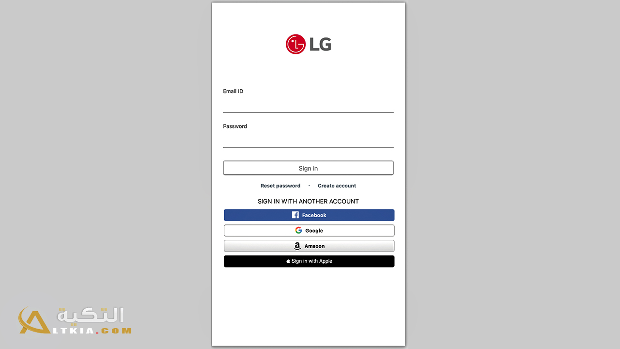 كيفية إنشاء حساب LG